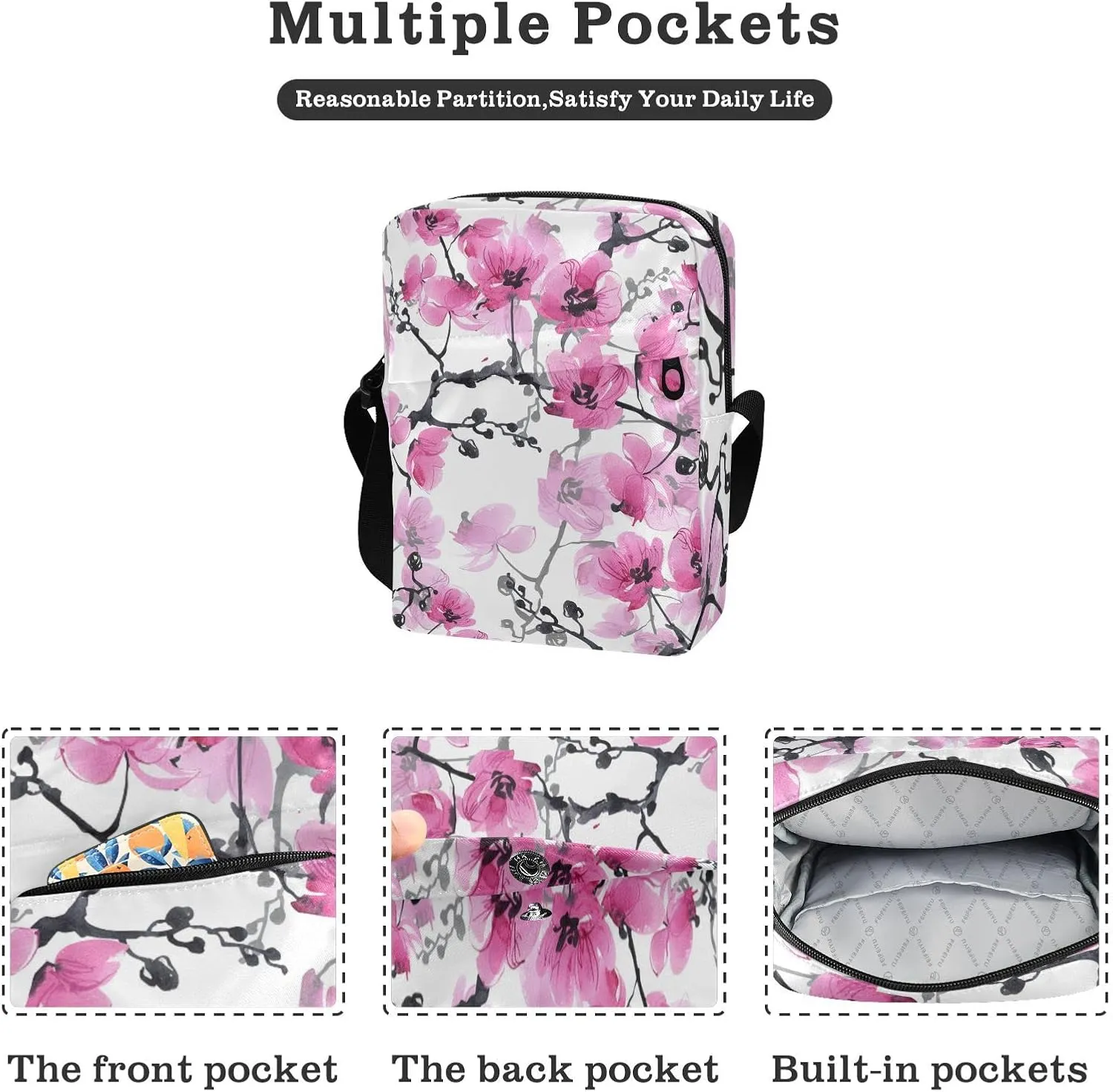 Oyihfvs Messenger Bag, Men's Crossbody Bag, Women's Crossbody Bag with Adjustable Strap