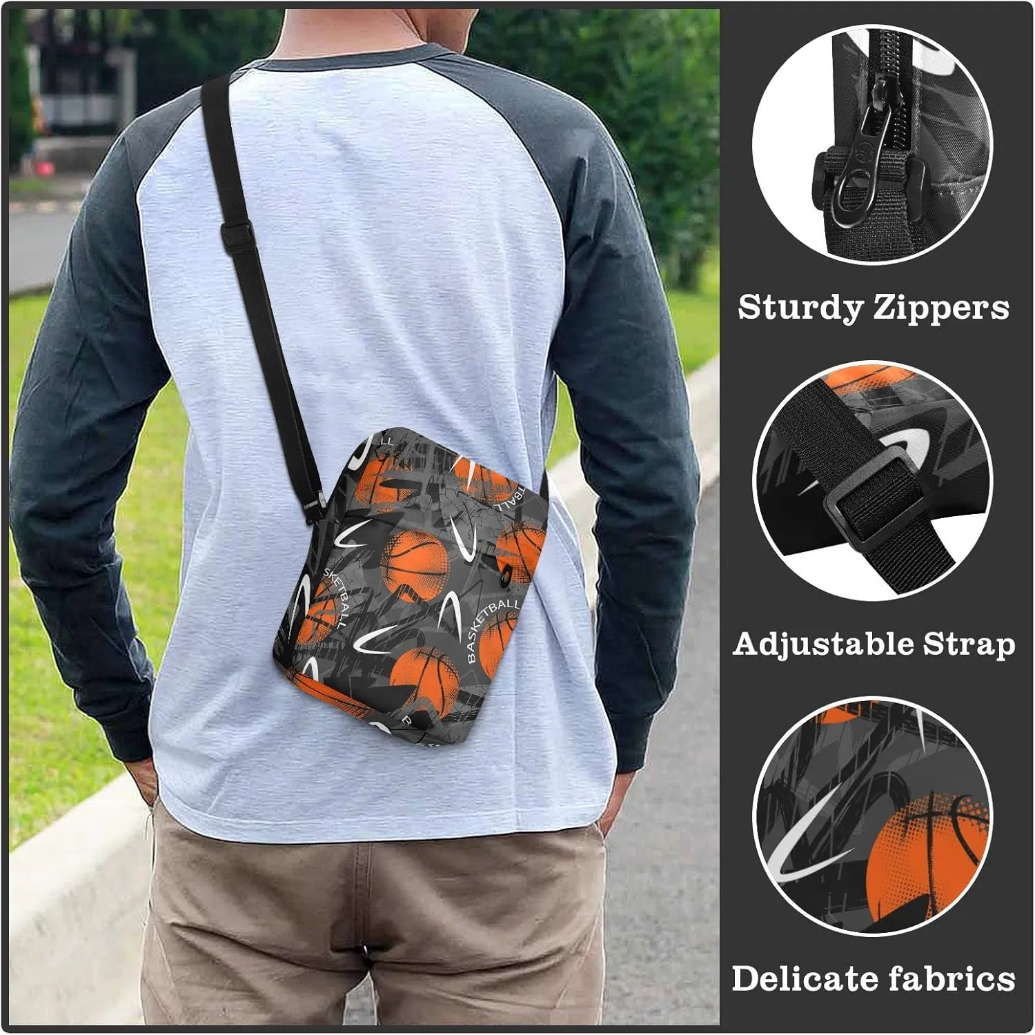 Oyihfvs Messenger Bag, Men's Crossbody Bag, Women's Crossbody Bag with Adjustable Strap