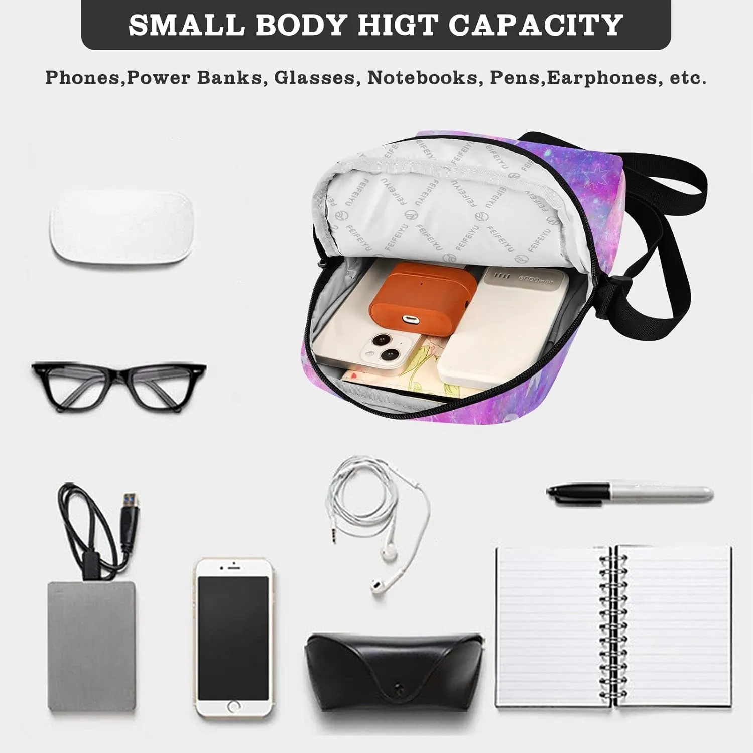 Oyihfvs Messenger Bag, Men's Crossbody Bag, Women's Crossbody Bag with Adjustable Strap