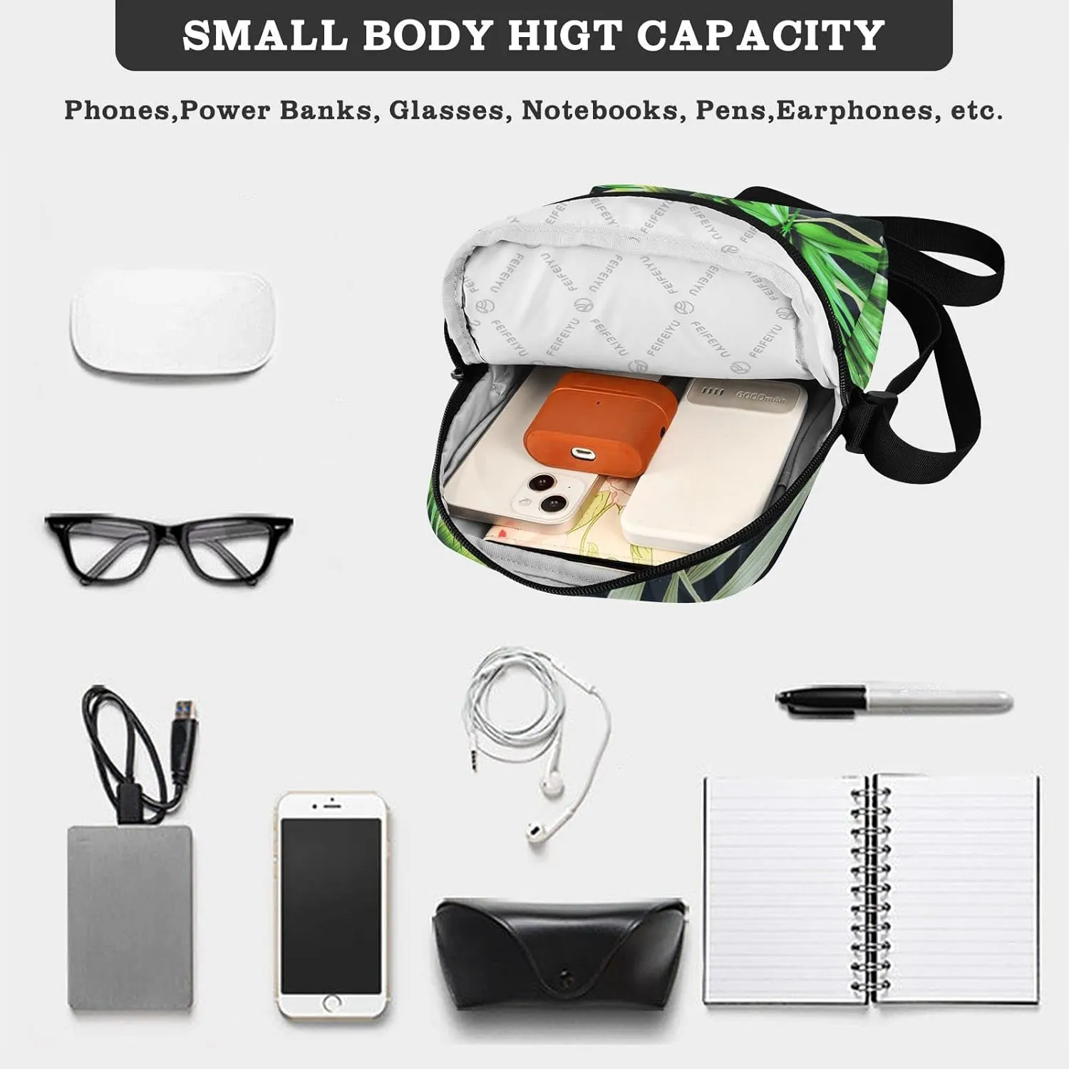 Oyihfvs Messenger Bag, Men's Crossbody Bag, Women's Crossbody Bag with Adjustable Strap