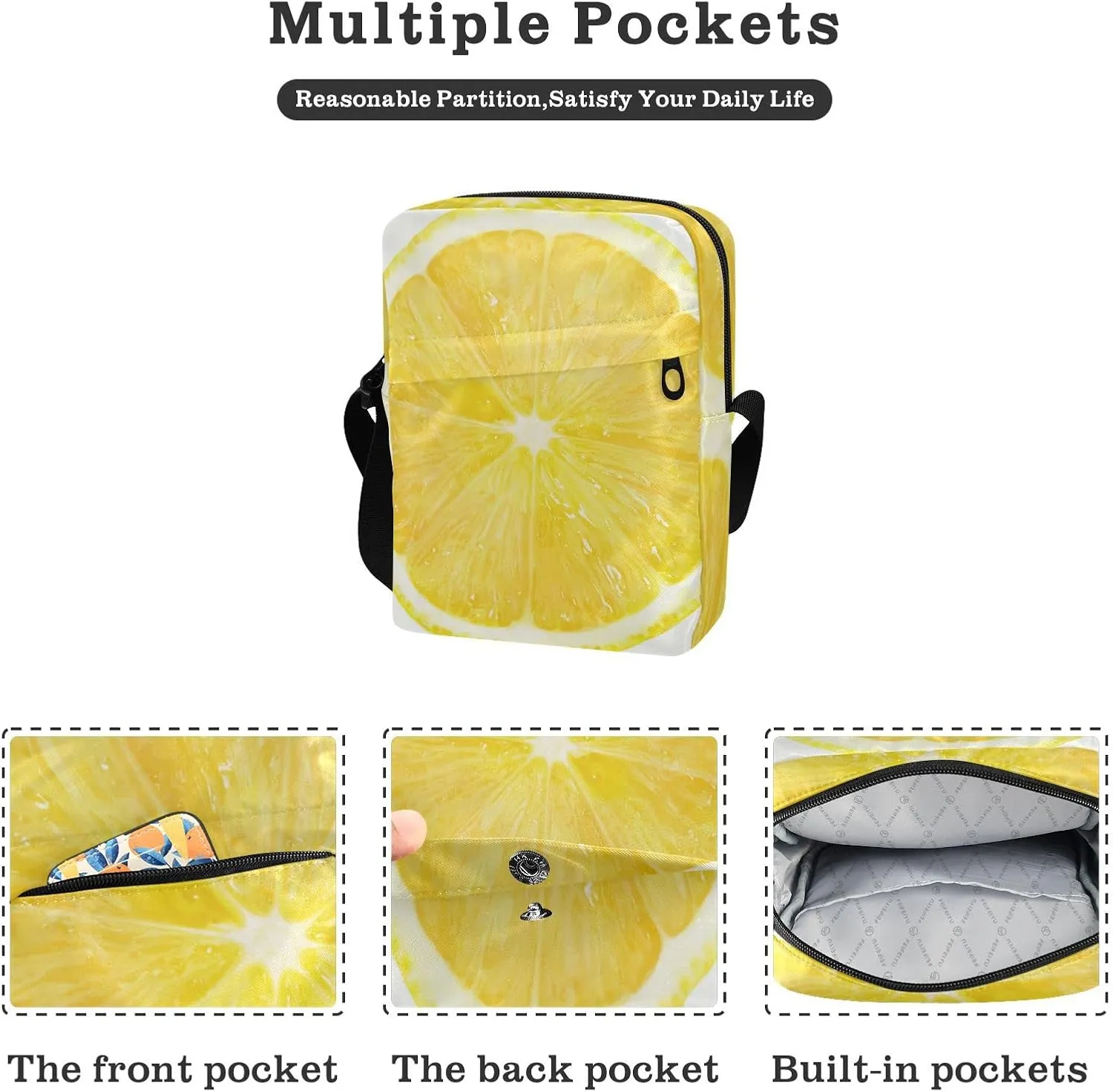 Oyihfvs Messenger Bag, Men's Crossbody Bag, Women's Crossbody Bag with Adjustable Strap