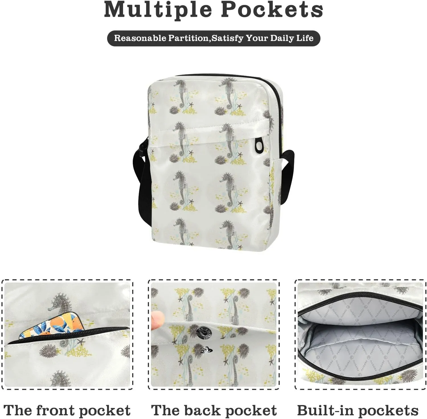 Oyihfvs Messenger Bag, Men's Crossbody Bag, Women's Crossbody Bag with Adjustable Strap