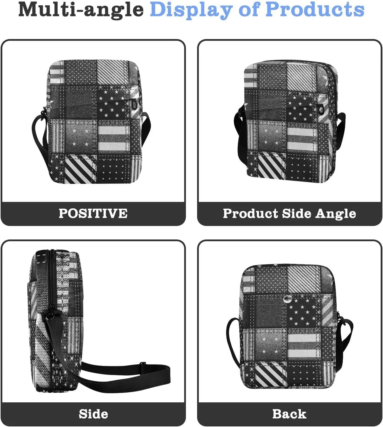 Oyihfvs Messenger Bag, Men's Crossbody Bag, Women's Crossbody Bag with Adjustable Strap