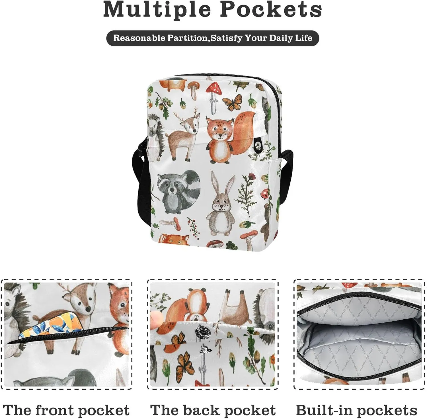 Oyihfvs Messenger Bag, Men's Crossbody Bag, Women's Crossbody Bag with Adjustable Strap