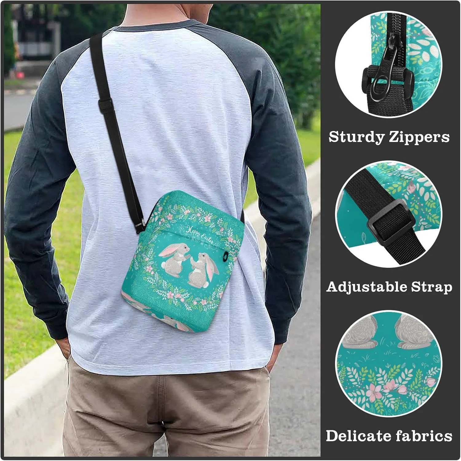 Oyihfvs Messenger Bag, Men's Crossbody Bag, Women's Crossbody Bag with Adjustable Strap