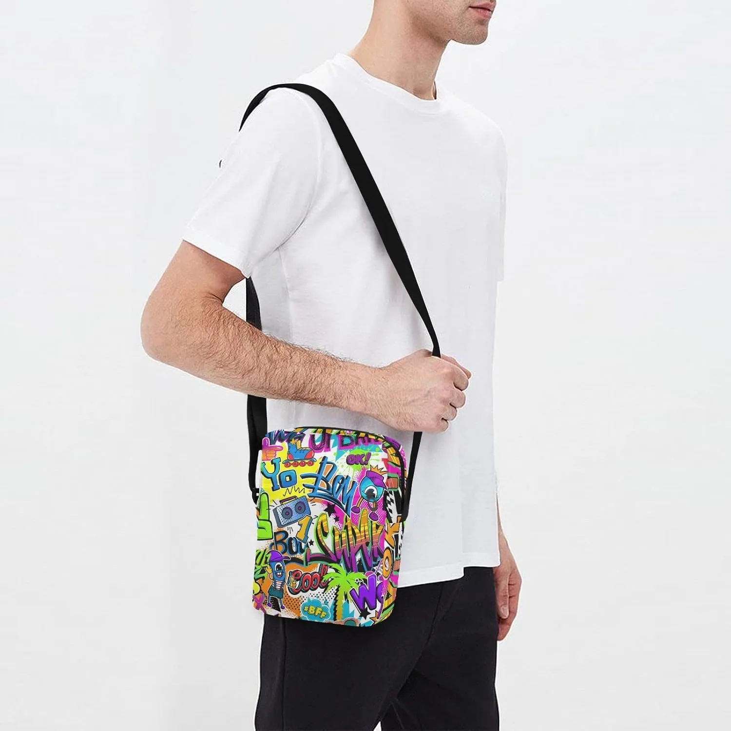 Oyihfvs Messenger Bag, Men's Crossbody Bag, Women's Crossbody Bag with Adjustable Strap