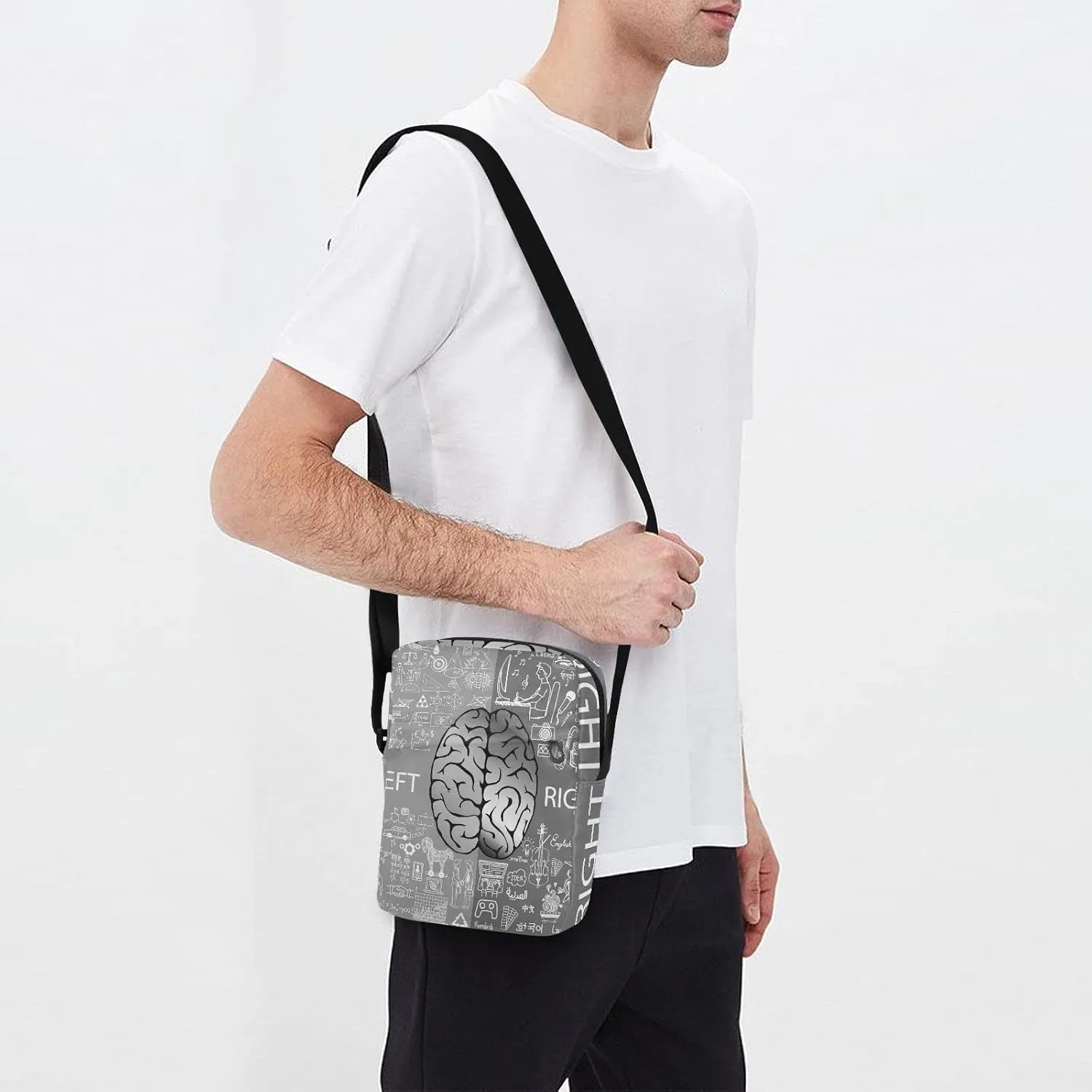 Oyihfvs Messenger Bag, Men's Crossbody Bag, Women's Crossbody Bag with Adjustable Strap
