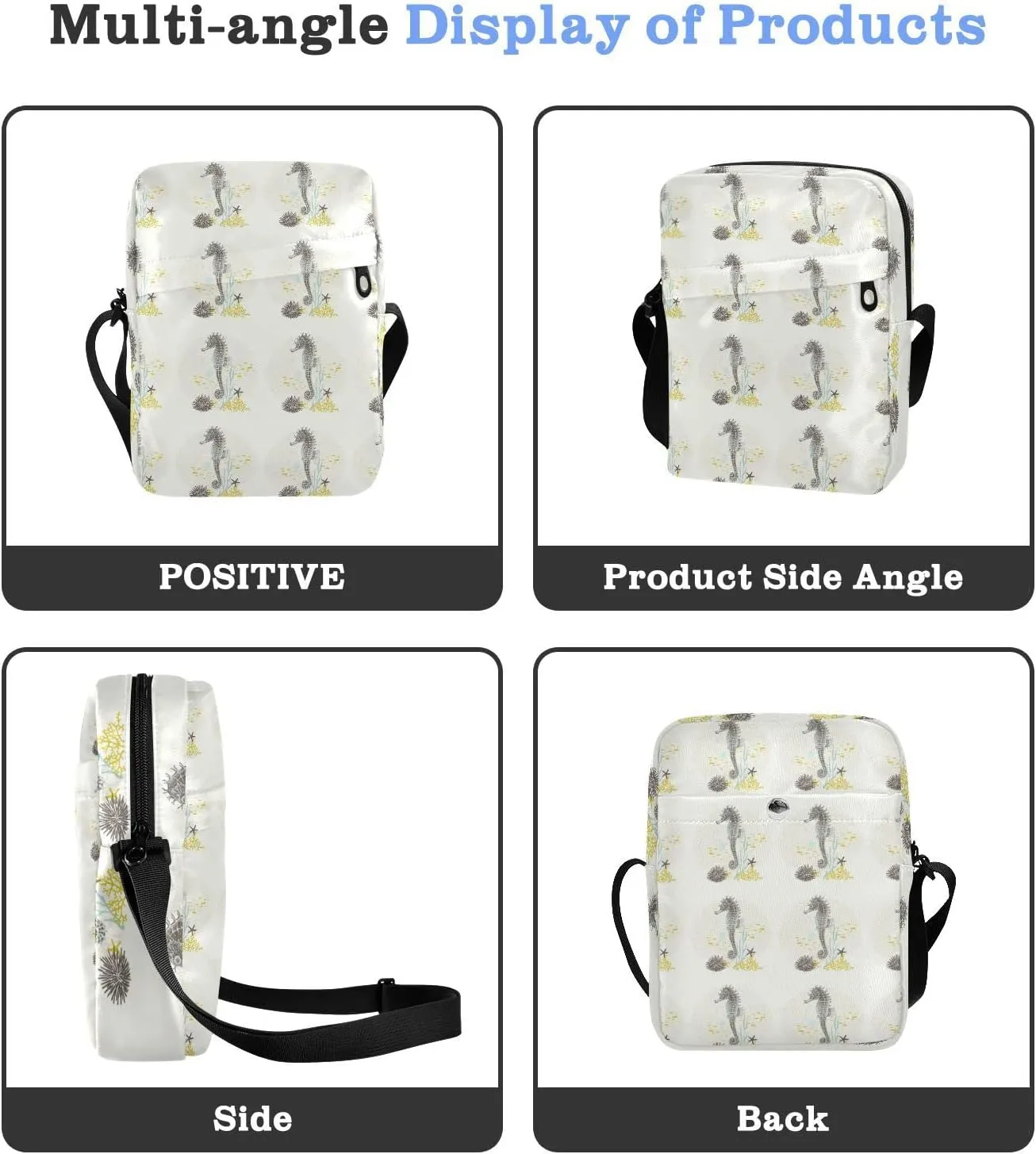 Oyihfvs Messenger Bag, Men's Crossbody Bag, Women's Crossbody Bag with Adjustable Strap