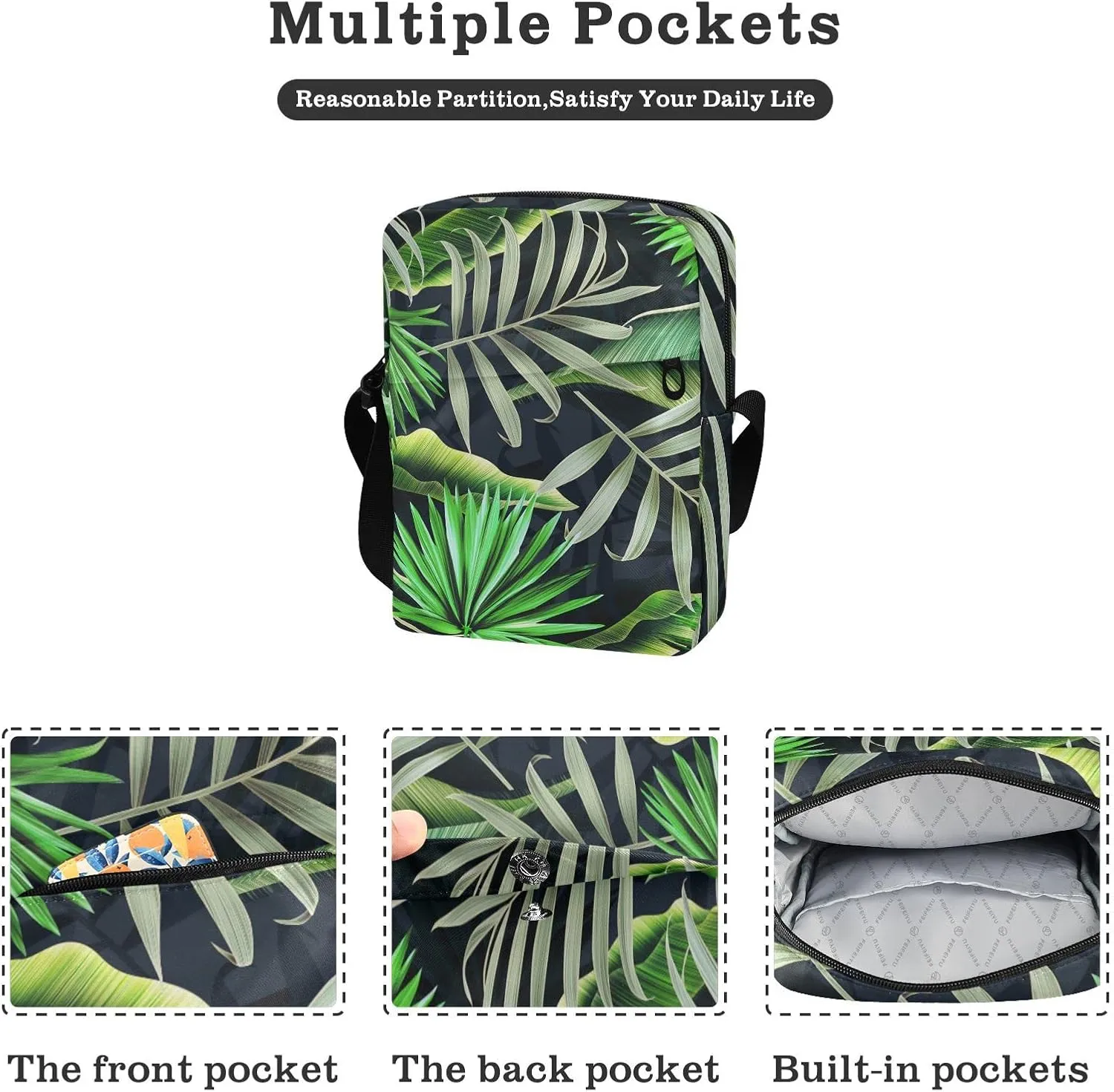 Oyihfvs Messenger Bag, Men's Crossbody Bag, Women's Crossbody Bag with Adjustable Strap