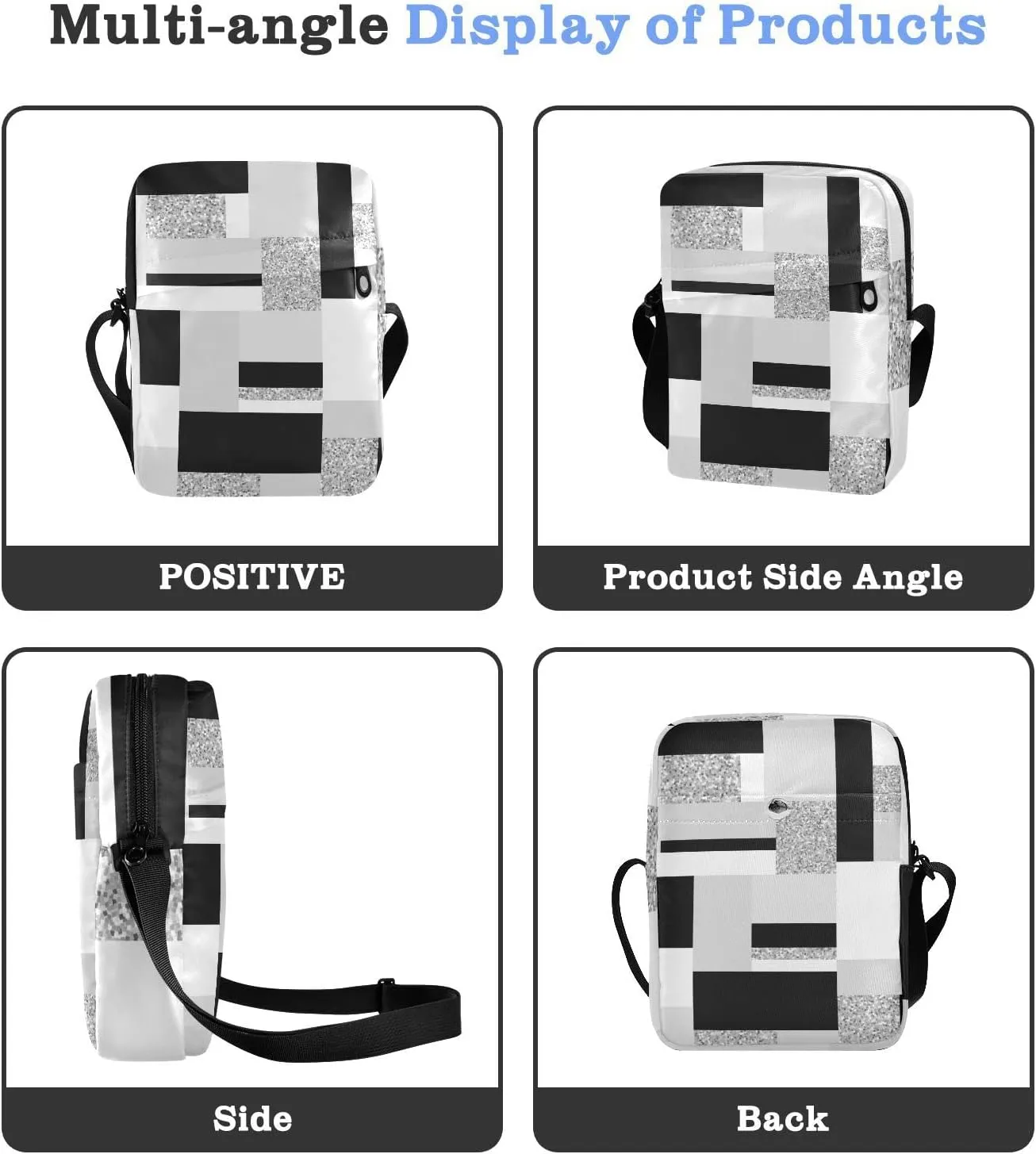 Oyihfvs Messenger Bag, Men's Crossbody Bag, Women's Crossbody Bag with Adjustable Strap
