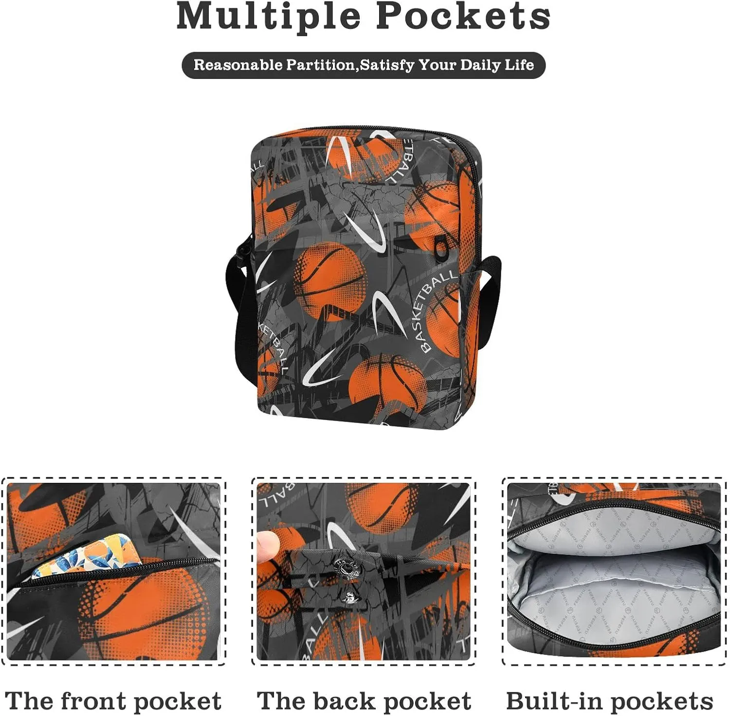 Oyihfvs Messenger Bag, Men's Crossbody Bag, Women's Crossbody Bag with Adjustable Strap