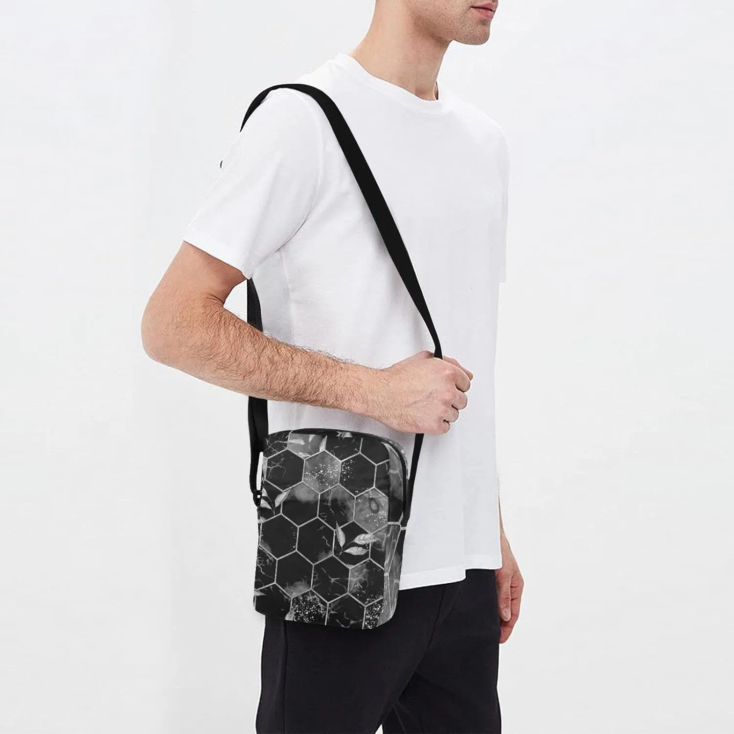 Oyihfvs Messenger Bag, Men's Crossbody Bag, Women's Crossbody Bag with Adjustable Strap