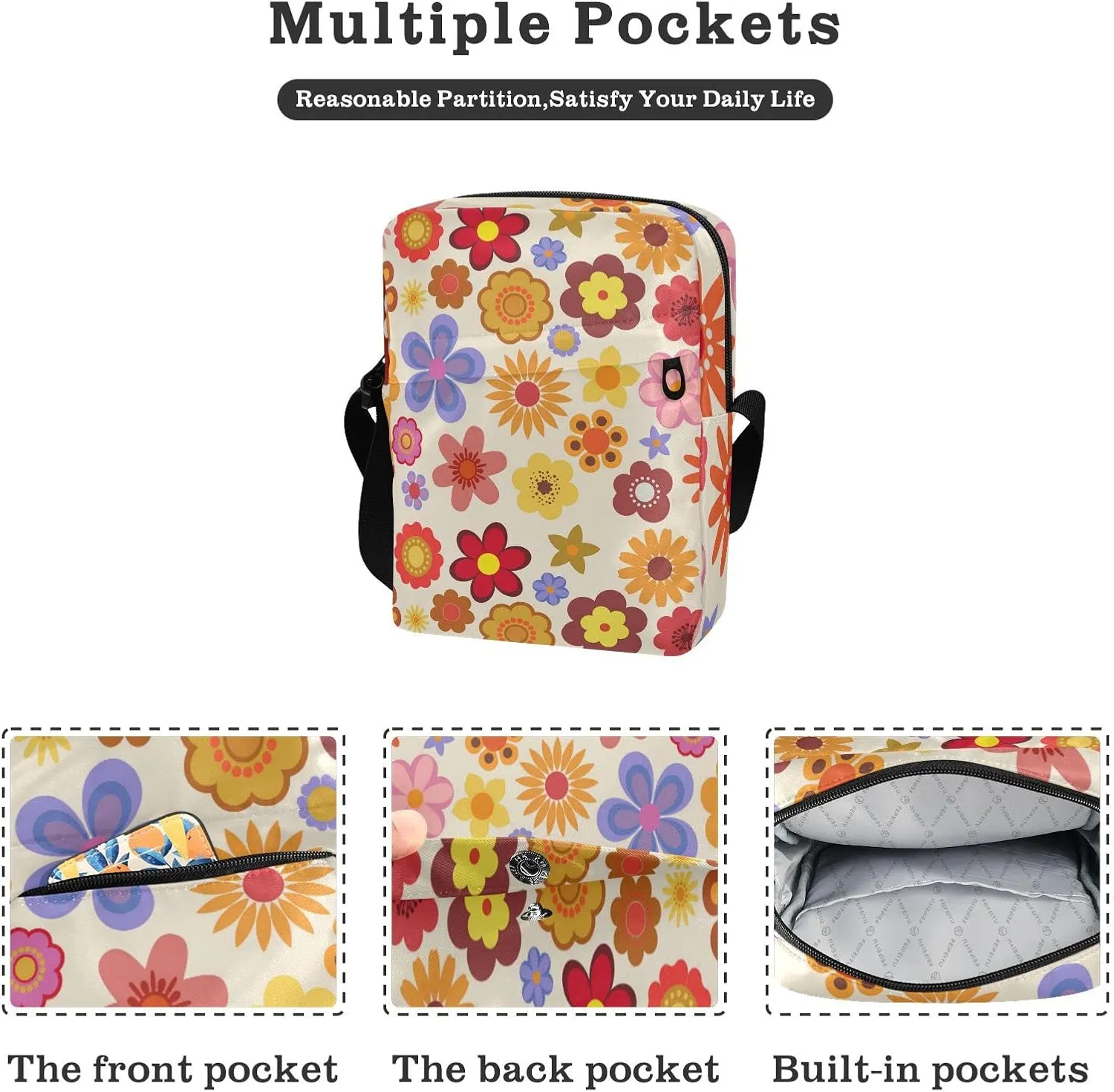 Oyihfvs Messenger Bag, Men's Crossbody Bag, Women's Crossbody Bag with Adjustable Strap