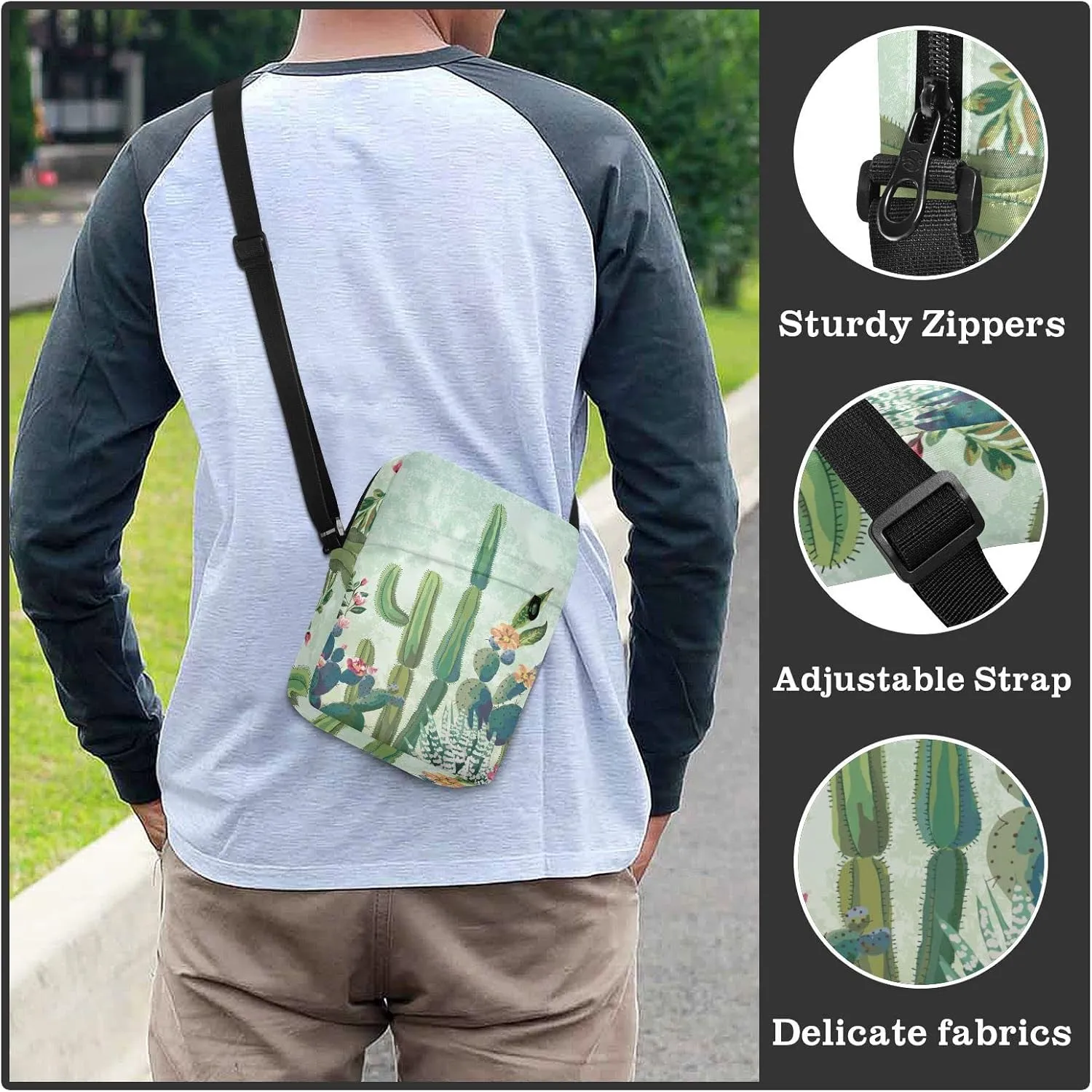Oyihfvs Messenger Bag, Men's Crossbody Bag, Women's Crossbody Bag with Adjustable Strap