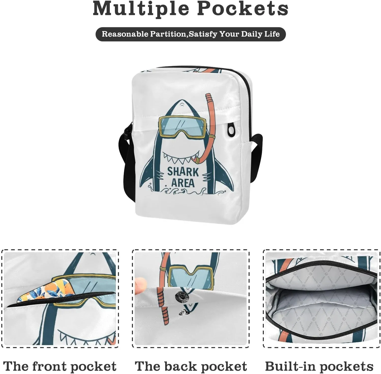 Oyihfvs Messenger Bag, Men's Crossbody Bag, Women's Crossbody Bag with Adjustable Strap