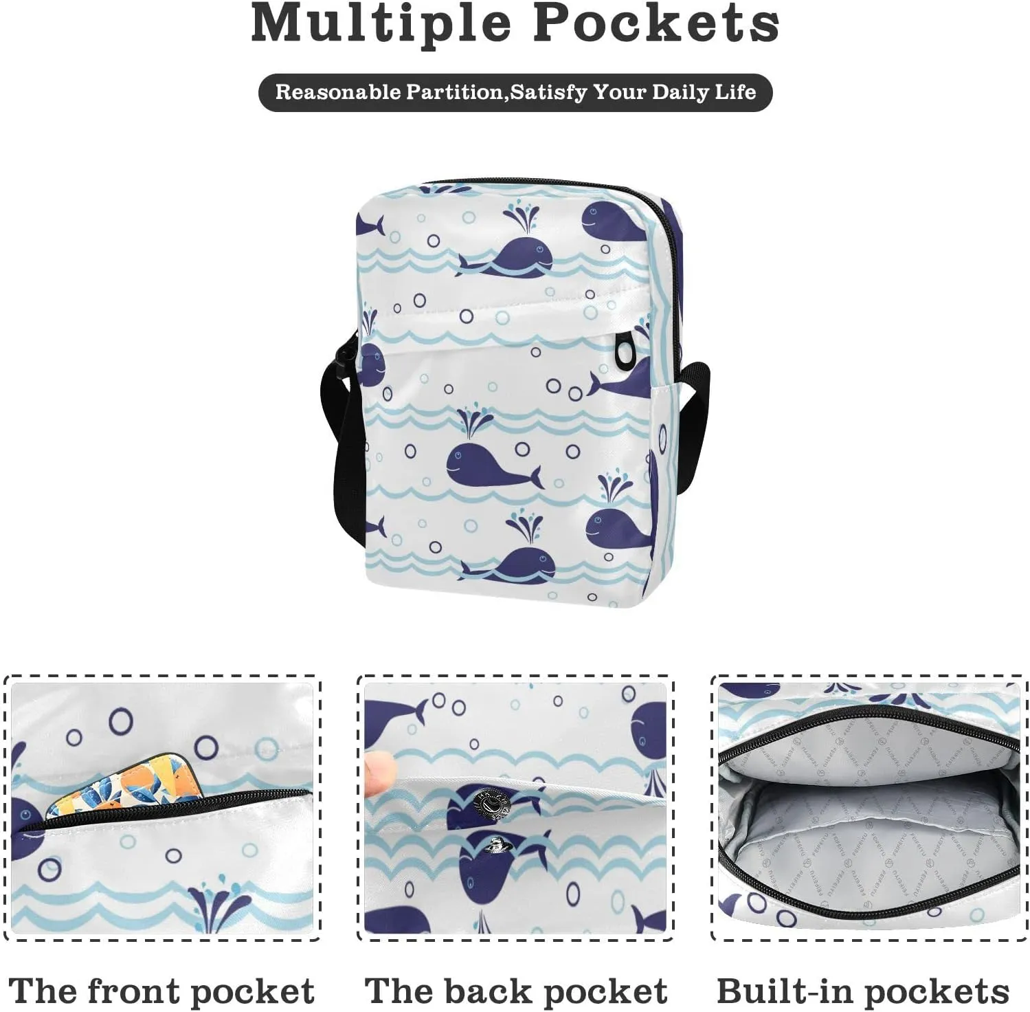 Oyihfvs Messenger Bag, Men's Crossbody Bag, Women's Crossbody Bag with Adjustable Strap