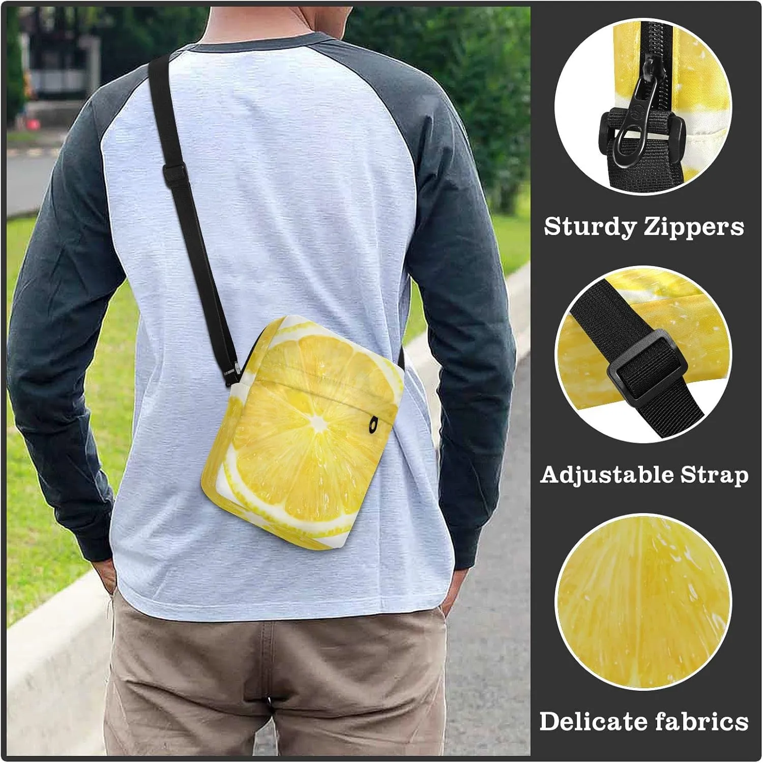 Oyihfvs Messenger Bag, Men's Crossbody Bag, Women's Crossbody Bag with Adjustable Strap