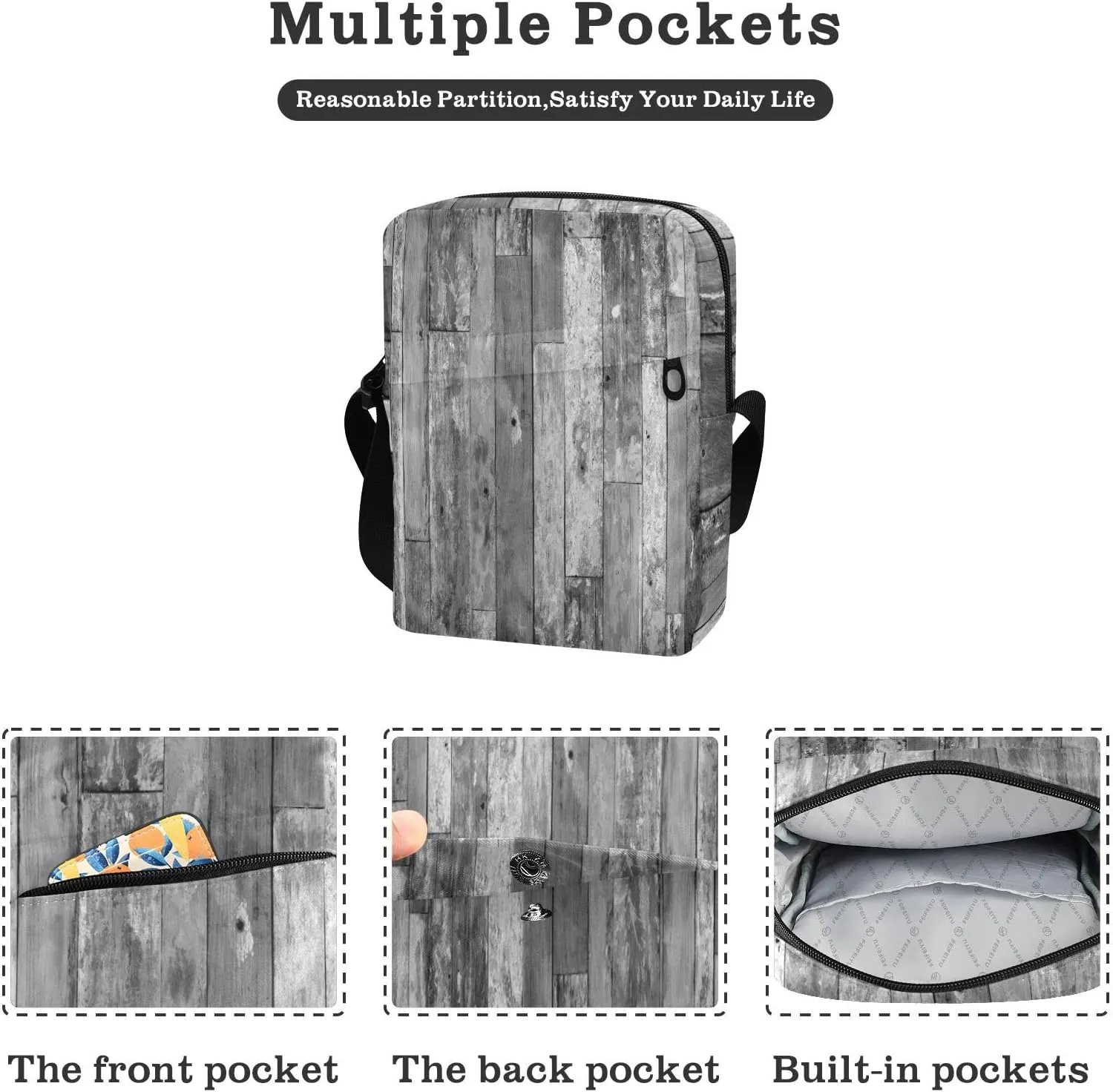 Oyihfvs Messenger Bag, Men's Crossbody Bag, Women's Crossbody Bag with Adjustable Strap