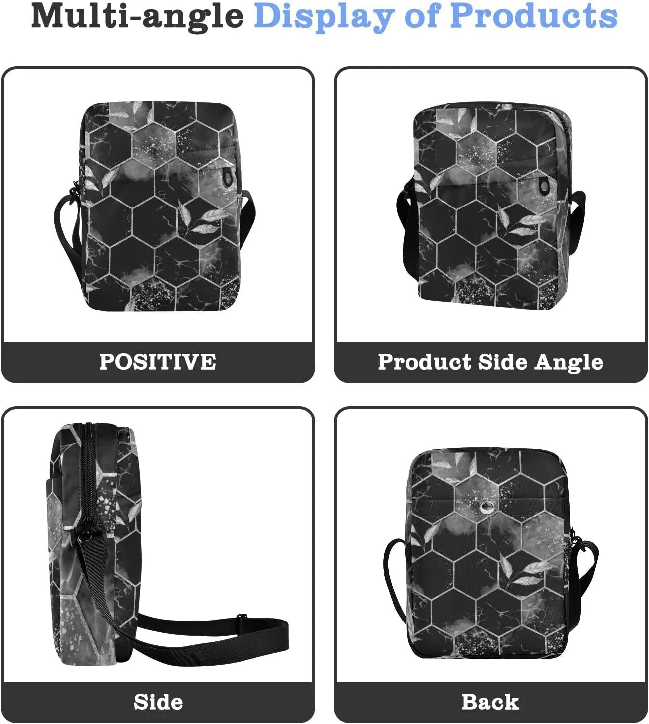 Oyihfvs Messenger Bag, Men's Crossbody Bag, Women's Crossbody Bag with Adjustable Strap