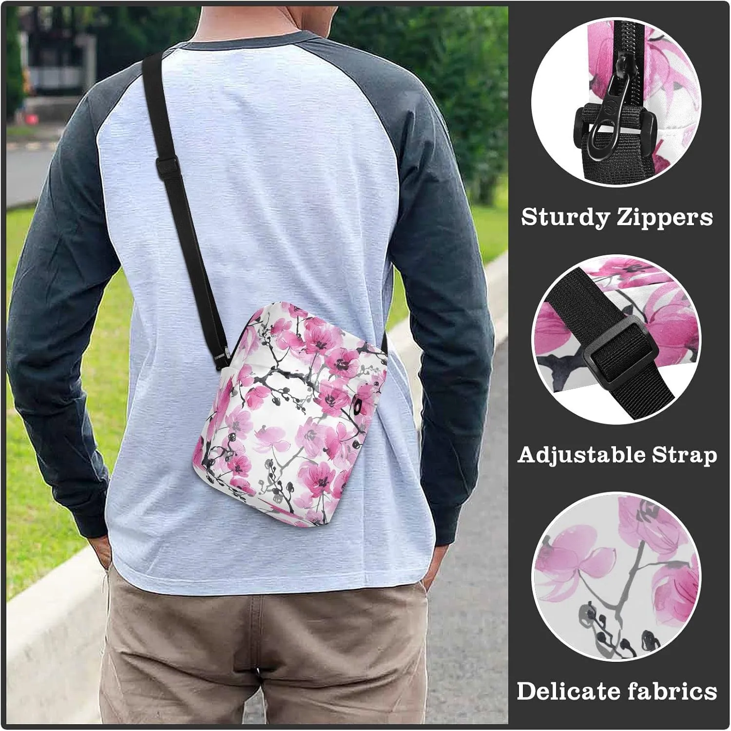 Oyihfvs Messenger Bag, Men's Crossbody Bag, Women's Crossbody Bag with Adjustable Strap