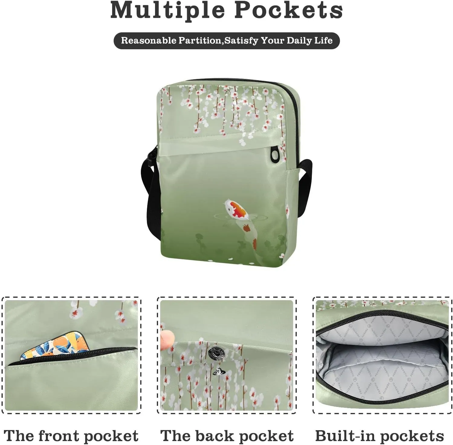 Oyihfvs Messenger Bag, Men's Crossbody Bag, Women's Crossbody Bag with Adjustable Strap