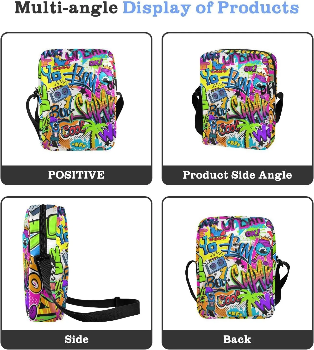 Oyihfvs Messenger Bag, Men's Crossbody Bag, Women's Crossbody Bag with Adjustable Strap