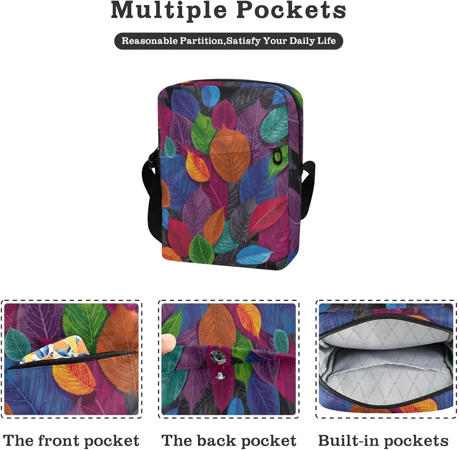 Oyihfvs Messenger Bag, Men's Crossbody Bag, Women's Crossbody Bag with Adjustable Strap