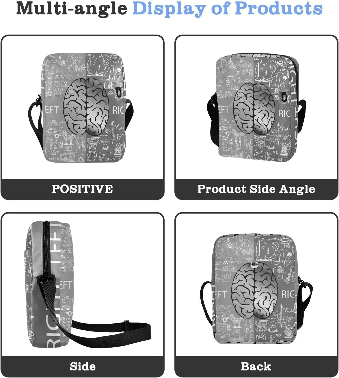 Oyihfvs Messenger Bag, Men's Crossbody Bag, Women's Crossbody Bag with Adjustable Strap