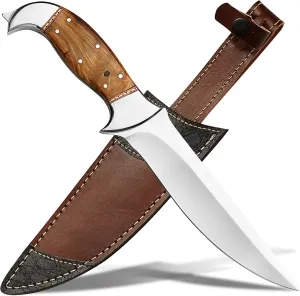PAL 2000 KNIVES Custom Handmade D2 Steel 12.40 Inches Hunting Bowie Blade High Polish Tactical Knife 3158
