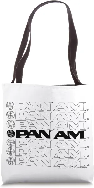 Pan Am Text Logo Cascade Tote Bag