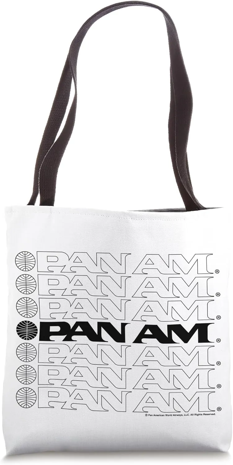 Pan Am Text Logo Cascade Tote Bag