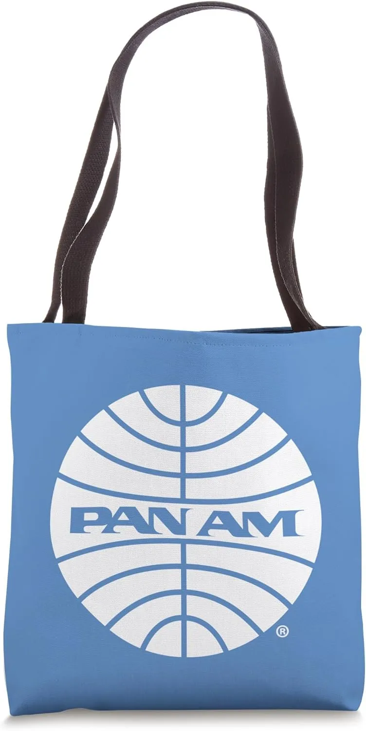 Pan Am White Outline Logo Tote Bag
