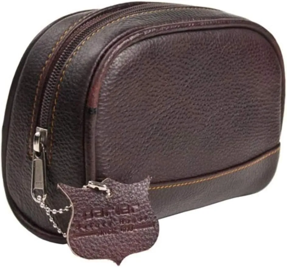 Parker Deluxe Leather SMALL Toiletry Bag (Dopp Kit)
