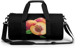 Peach Novelty Large Duffel Bag Lightweight Gym Bag Travel Tote Bags