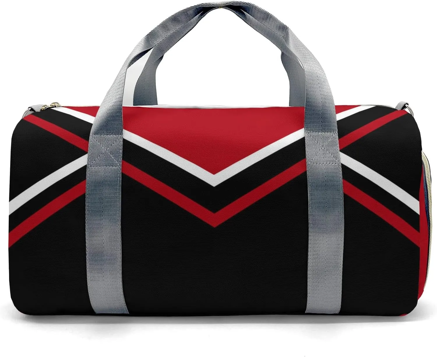 Personalized Cheer Red Black Cheerleader Duffel Bag Travel Bag with Shoes Compartment Gym Yoga Sport Men Women Waterproof with Name