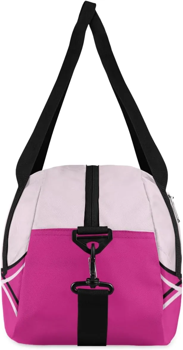Personalized Cheerleader Bag Dance Bag for Girl, Custom Gym Bag Sport Duffel Bag, Weekender Bags Travel Duffel Bag Cheerleader Pink Girl
