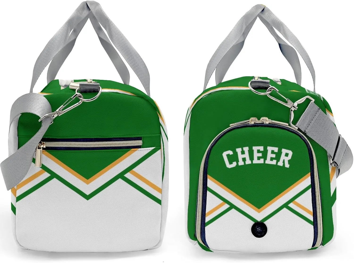 Personalized Custom Cheer Green Yellow CheerleaderDuffel Backpack Waterproof Multifunctional Daypack Gym Yoga Sport with Name Gift
