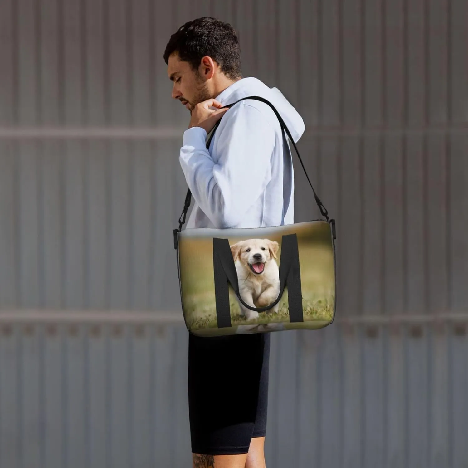 Personalized Custom Gym Travel Sports Duffle Bag for Women & Men, Customized Photo Text Getaway Weekend Overnight Bag
