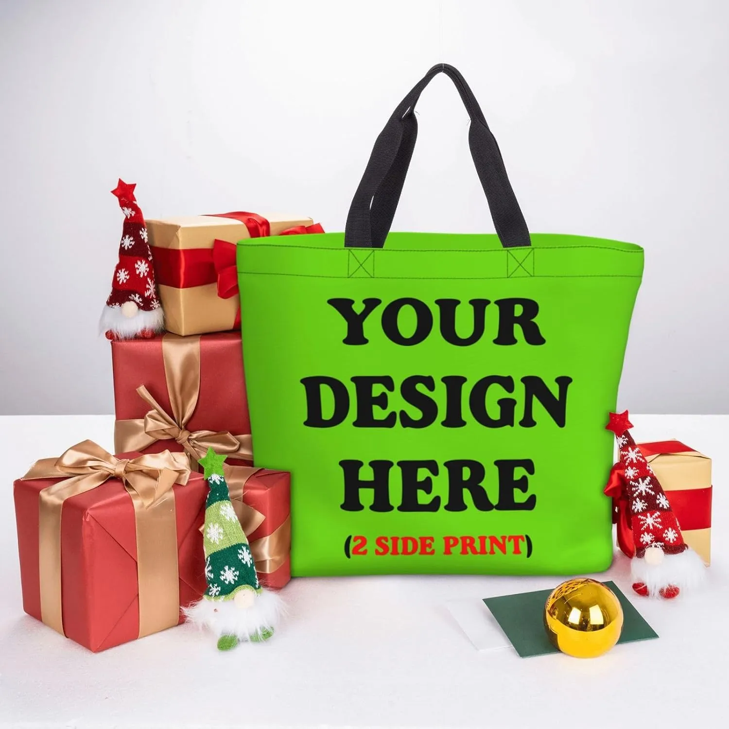Personalized Custom Tote Bag For Travel & Business - Add Your Design - Reusable Shoulder Bag For Women