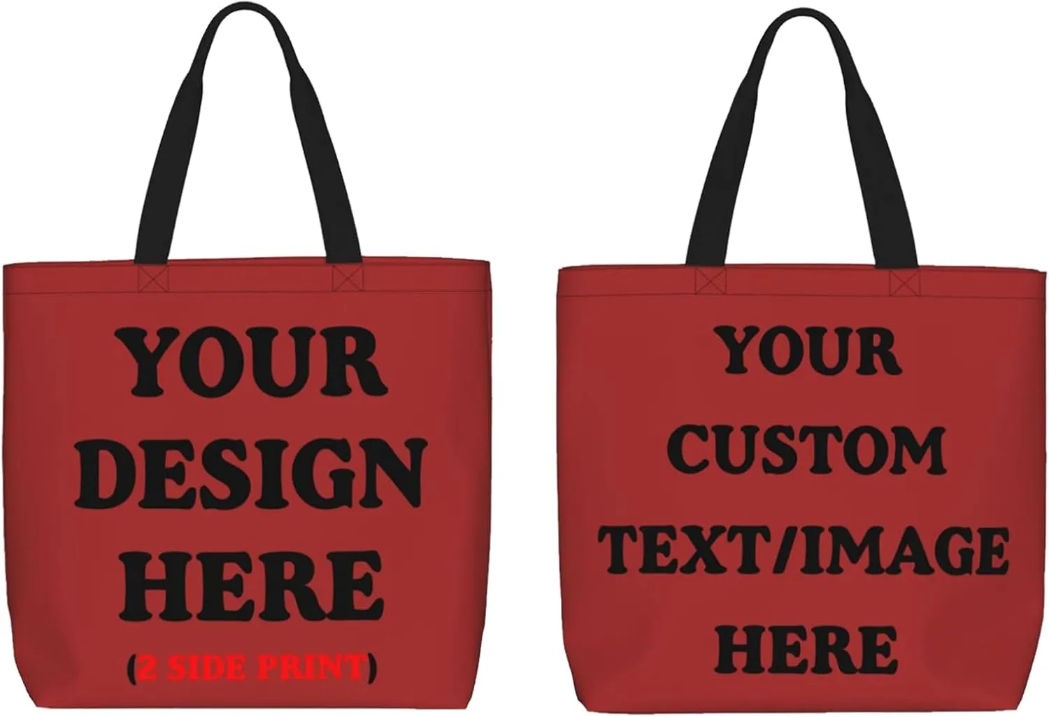 Personalized Custom Tote Bag For Travel & Business - Add Your Design - Reusable Shoulder Bag For Women