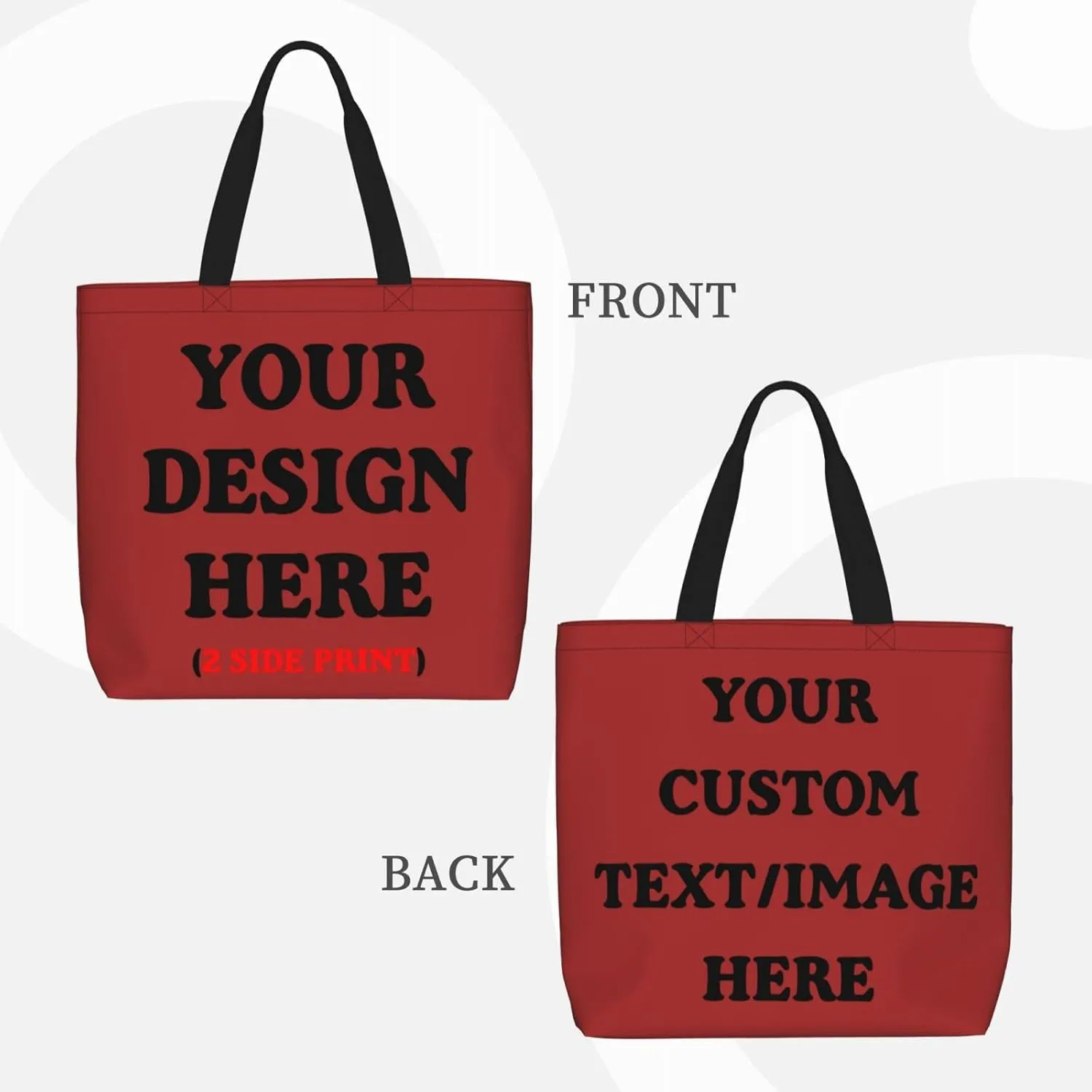 Personalized Custom Tote Bag For Travel & Business - Add Your Design - Reusable Shoulder Bag For Women