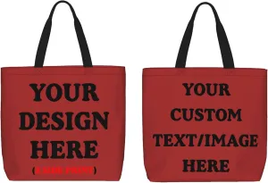 Personalized Custom Tote Bag For Travel & Business - Add Your Design - Reusable Shoulder Bag For Women