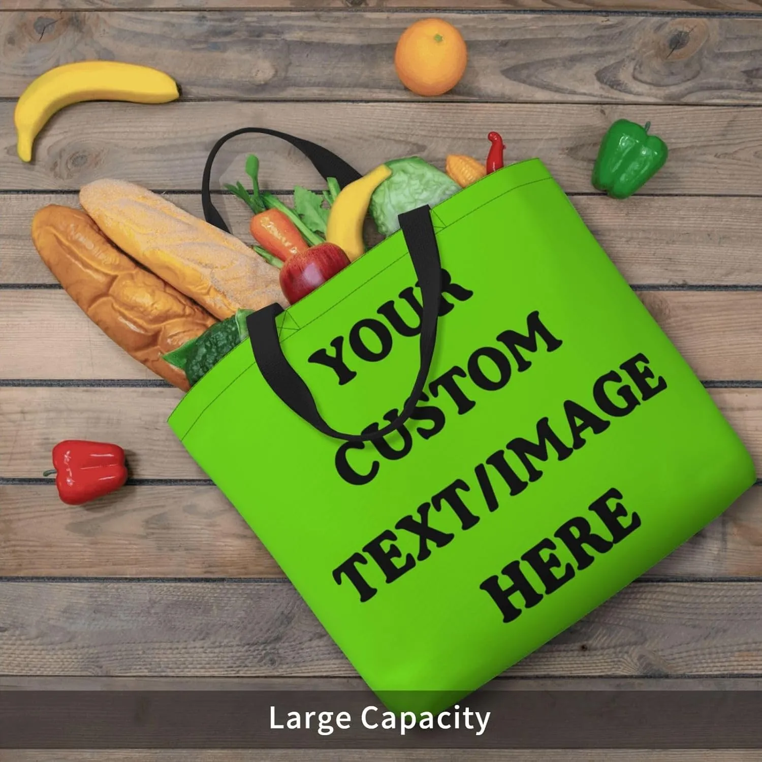 Personalized Custom Tote Bag For Travel & Business - Add Your Design - Reusable Shoulder Bag For Women