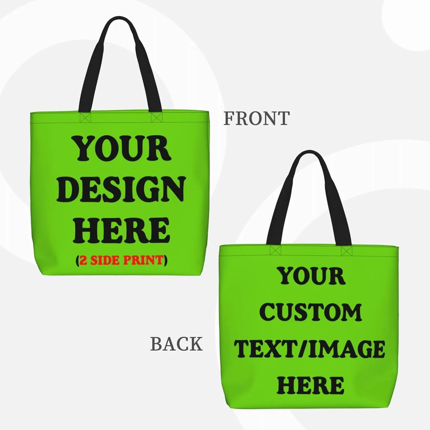 Personalized Custom Tote Bag For Travel & Business - Add Your Design - Reusable Shoulder Bag For Women
