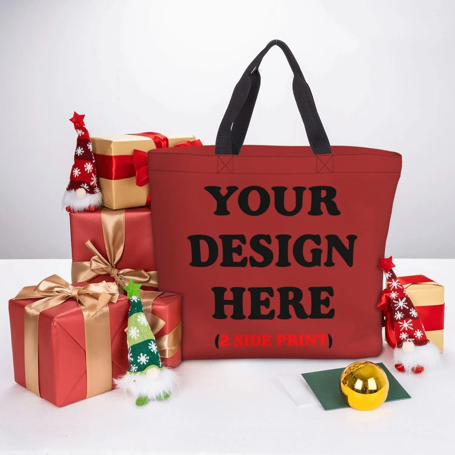 Personalized Custom Tote Bag For Travel & Business - Add Your Design - Reusable Shoulder Bag For Women
