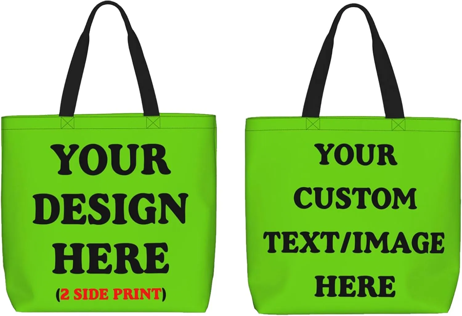 Personalized Custom Tote Bag For Travel & Business - Add Your Design - Reusable Shoulder Bag For Women