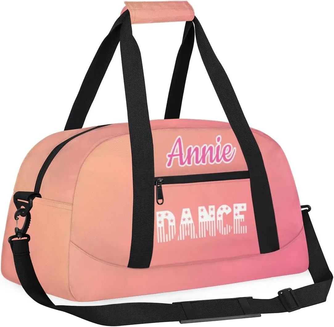 Personalized Dance Bag Cheerleading Bag for Girl Gifts, Overnight Duffel Bags Cheerleader for Kids Personalized Sport Gym Bag, Gymnastics Duffel Bag