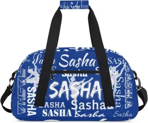 Personalized Dance Bag Duffel Bag for Women, Custom Gym Bag Sport Duffel Bag, Ballet Bag Cheerleader Weekender Bags Travel Bag for Ballet, Cobalt Blue