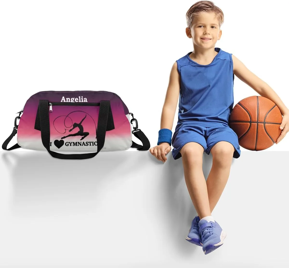 Personalized Dance Bags for Girls Customized Gym Duffel Bag Custom Weekender Duffel Bag Gymnastics