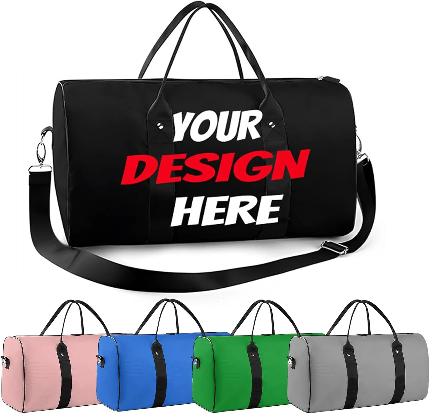 Personalized Duffle Bag with Your Name Logo Photo Custom Gym Bag Dry Wet Separated Sport Duffel Bag for Men Women Travel Overnight Yoga Beach